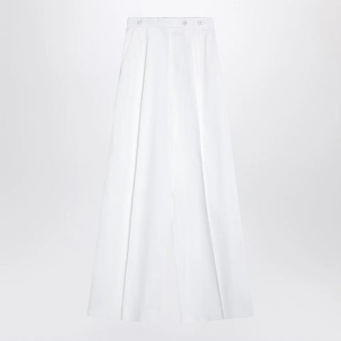 Givenchy White pleated cotton trousers
