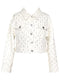 Glitter Distressed Denim Jacket