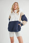 Glo Colorblock Pullover Coffee Navy-Pullover-AEMI + CO-S-Urbanheer