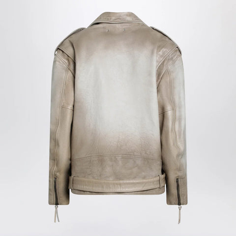 Golden Goose Beige leather Phoebe jacket