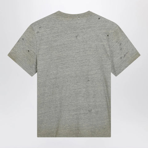 Golden Goose Grey vintage-effect T-shirt with print