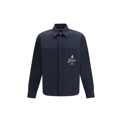 Gucci Blue Cotton Coat