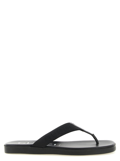 Gucci Jacquard Thong Sandals