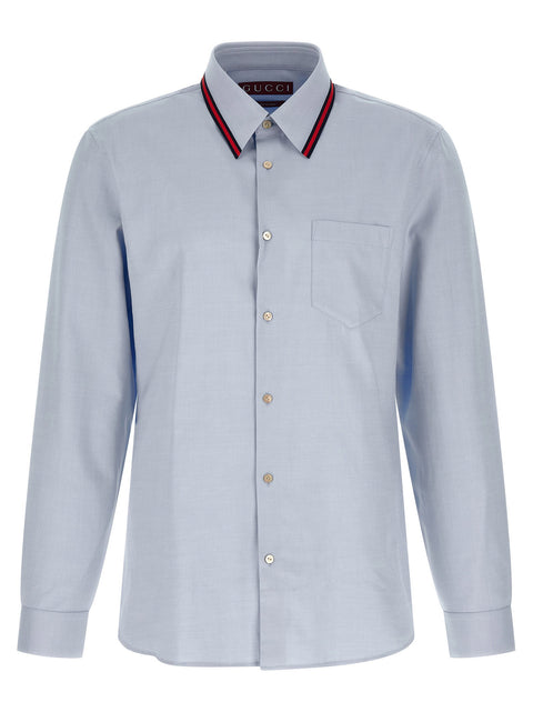 Gucci Web Collar Shirt