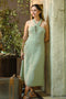Halter Neck Open Back Muslin Midi Dress