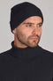 Heavyweight Extra Fine Merino Watch Cap-Caps-Paul James Knitwear-Regular-Black-Urbanheer