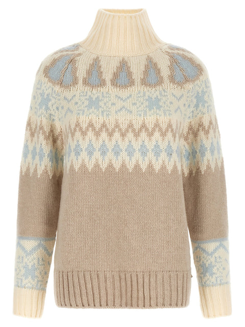 Herno Wool And Cashmere Sweater With Intarsia