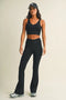 High Waist Crossover Flare Leggings