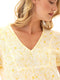 Honora Gauze V-Neck Top