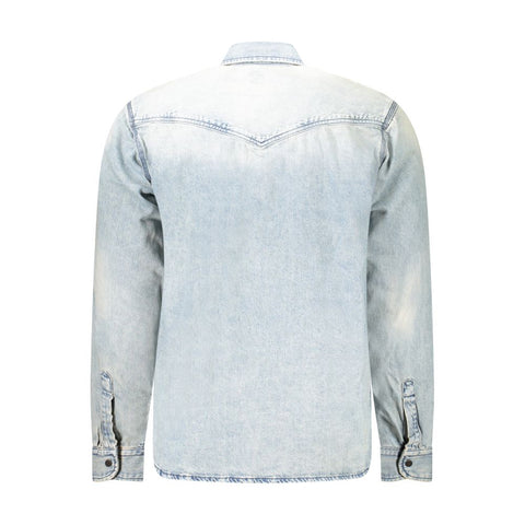 Hugo Boss Blue Cotton Shirt