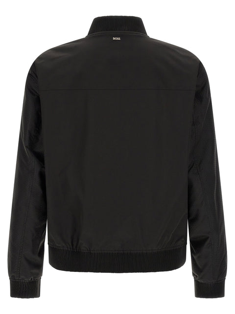 Hugo Boss Monogram Sleeve Bomber Jacket
