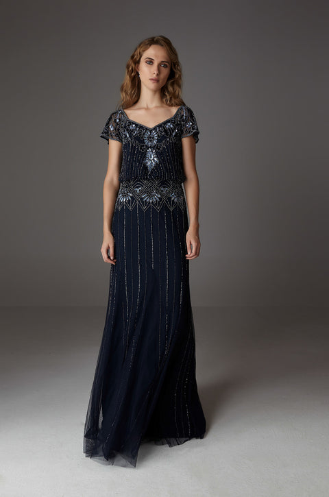 IVANNA MAXI NAVY-VESTIDOS LARGOS-Ceylan Bcn-NAVY-XS-Urbanheer