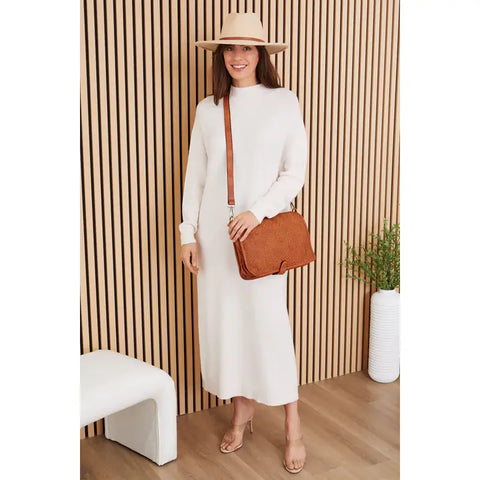 Intrecciato (Braided) Shoulder/Crossbody Bag Camel-Shoulder/Crossbody Bag-MILIO MILANO-ONE SIZE-Urbanheer