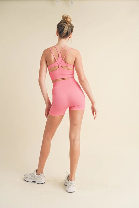It Girl Seamless Short Set Pink-Set-KIMBERLY C-S-Urbanheer