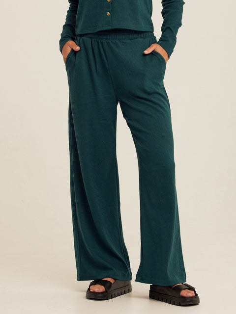 Ivanna Smocked Jersey Wide Leg Pant