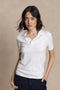 JERSEY polo-style jumper.