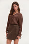 Jamey Wool Blend Mini Wrap Skirt