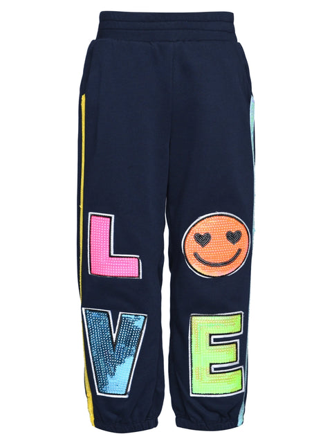 Joggers w/ Love Sequin Patches