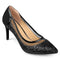 Kalani Stiletto Heels in Glitter Material - Black