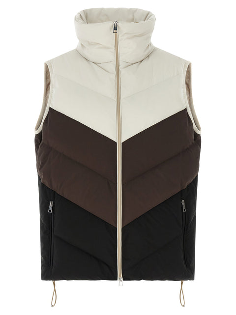 Kiton Chevron Stitching Padded Vest