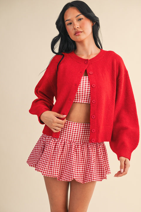 Knit Button Up Cardigan Sweater