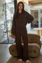 Knit Sweater Cotton Nylon Polyester Wide Leg Pants
