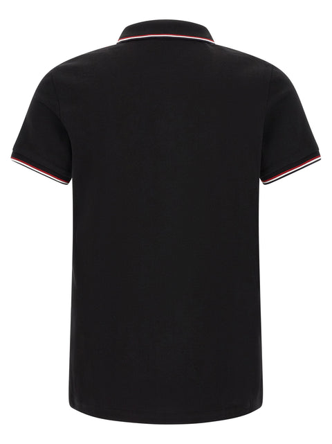 Moncler Tricolor Trim Polo Shirt