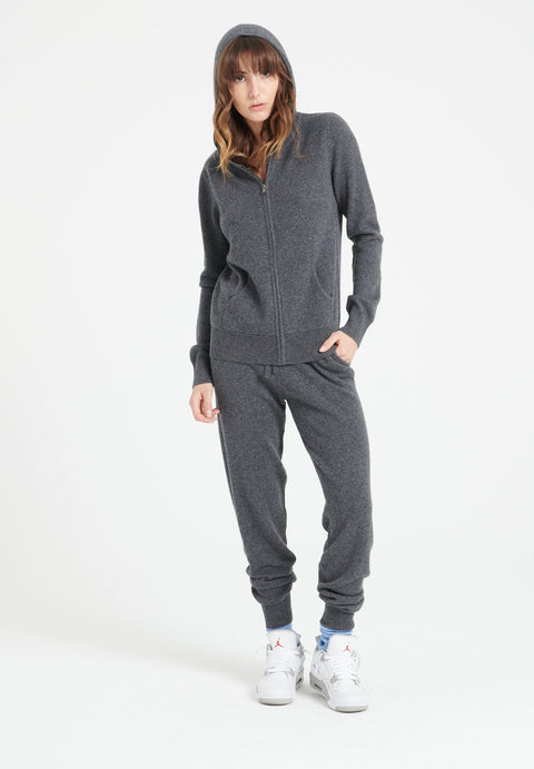 LILLY 11 Pantalon de survêtement en cachemire gris anthracite-pantalon femme-Studio Cashmere8-2XL-SC8-00222-gris anthracite-Urbanheer