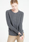 LILLY 4 Cardigan col rond en cachemire cintré gris anthracite-gilet cardigan col rond femme-Studio Cashmere8-L-SC8-00168-gris anthracite-Urbanheer