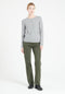 LILLY 4 Cardigan col rond en cachemire cintré gris clair-gilet cardigan col rond femme-Studio Cashmere8-S-SC8-00166-gris clair-Urbanheer
