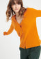 LILLY 7 Cardigan col V en cachemire cintré orange citrouille-gilet cardigan col V femme-Studio Cashmere8-L-SC8-00194-orange citrouille-Urbanheer