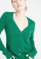 LILLY 7 Cardigan col V en cachemire cintré vert émeraude-gilet cardigan col V femme-Studio Cashmere8-S-SC8-00195-vert émeraude-Urbanheer