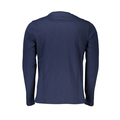 La Martina Chic Blue Crew Neck Embroidered T-Shirt-La Martina-XXL-Urbanheer