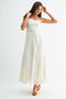 Lace-Panel Maxi Dress with Spaghetti Straps