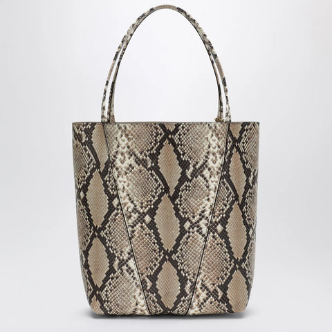 Large Chloé Spin tote bag in python-effect leather