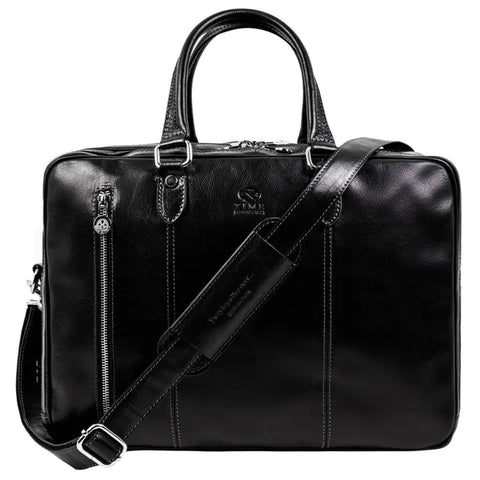 Leather Convertible Briefcase, Backpack - A Farewell To Arms Black-Briefcase-Time Resistance-Black-Urbanheer
