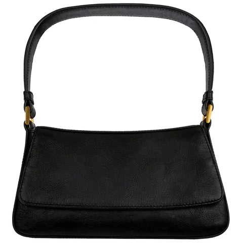 Leather Handbag - Bright Lights, Big City Black-Shoulder Bags-Time Resistance-Black-Urbanheer