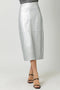 Leather Midi Skirt Silver-Skirt-Mystree-S-Silver-Urbanheer