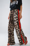 Leopard Straight Pants with Red Stripes Down the Sides-Pants-Q2-S-Brown-Urbanheer