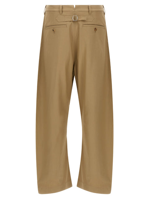 Light Cotton Curved Leg Pants for Breathable Comfort