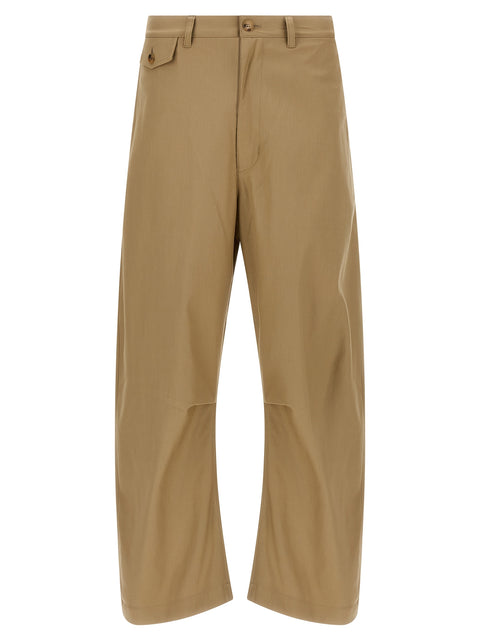 Light Cotton Curved Leg Pants for Breathable Comfort