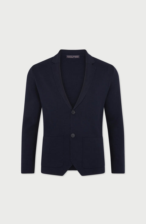 Lightweight Extra Fine Merino Wool Knitted Blazer