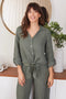 Linen Cropped Tie Button Front Top ARG-Top-MILIO MILANO-XS-ARG-Urbanheer