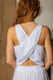Linen Cross Back Tank Top