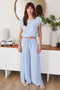 Linen Pants with Side Panel
