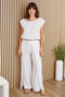 Linen Pants with Side Panel