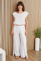 Linen Pants with Side Panel