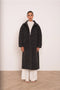 Long Coat with A Stand-Up Collar, Thick Wool Blend, Hand-Stitched
