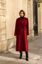 Long Coat with A Straight and Structured Cut with Shoulder Pads