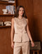 Long Sleeveless Satin Vest